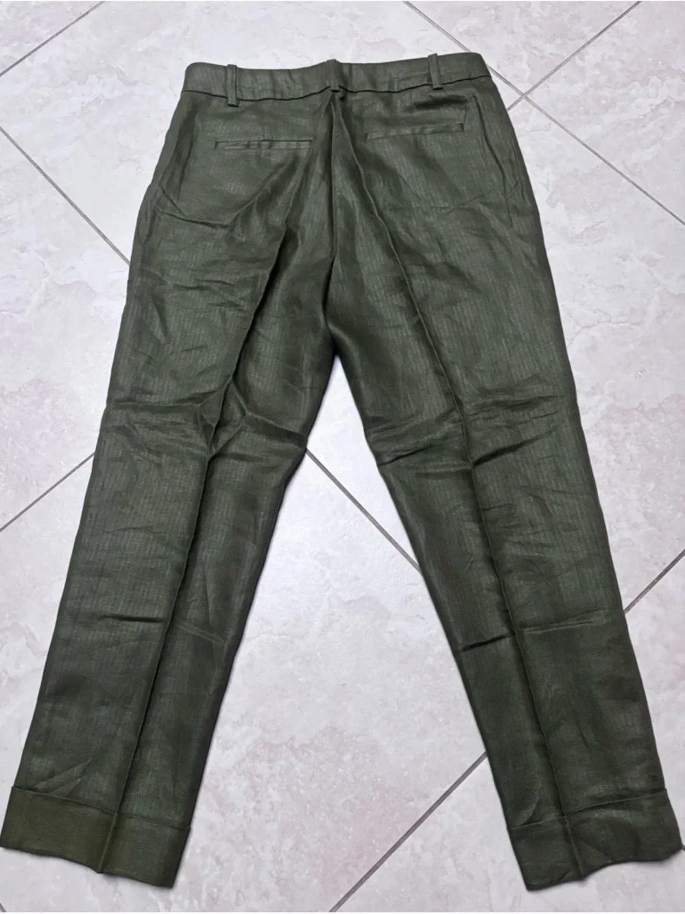 J. Crew Women’s Olive Linen Dress  Pants - Picture 2 of 5